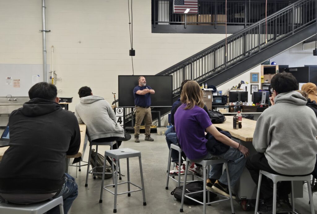Classroom speaker with students